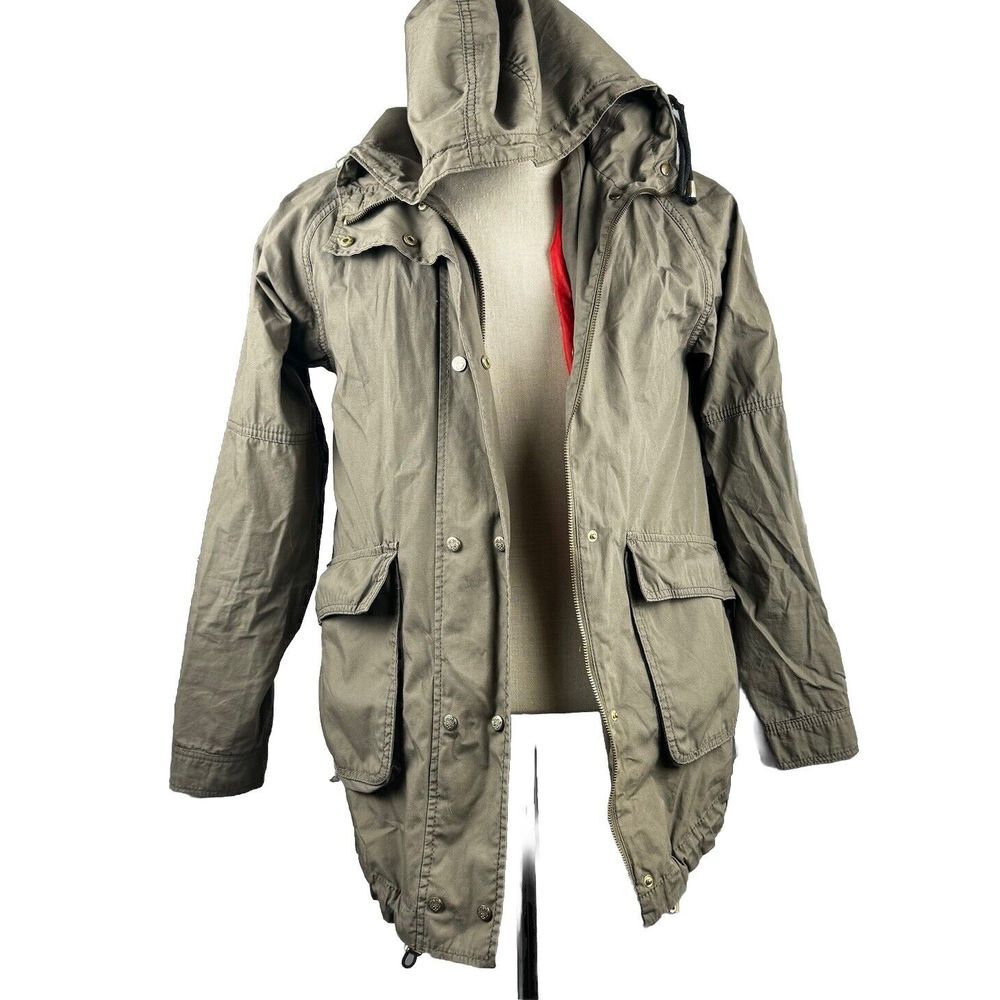 Vince Camuto Women's Medium Military Green, Full Zip w/Hood,‎ Lined Jacket